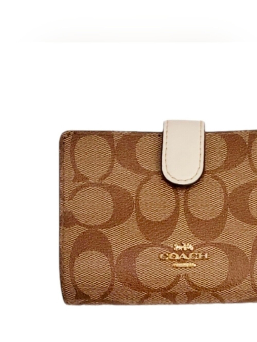 Coach Beige Colorblock Signature Wallet - Picture 2 of 8